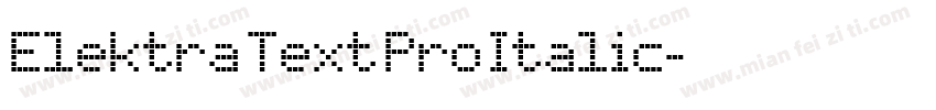 Elektra Text Pro Italic字体转换